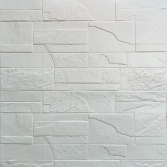 Самоклеящаяся декоративная 3D панель камень Белый битый кирпич 700х770х5мм
Декор. . фото 2