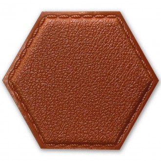 Декоративный самоклеящийся шестиугольник под кожу оранжевый 200x230мм (1103)
Экс. . фото 2