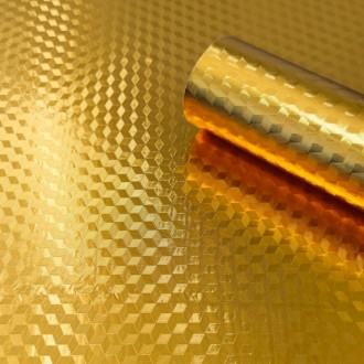 Самоклеющаяся пленка 3д кубы золото 0,40х10м 
Пленка на самоклейке идеально подх. . фото 2