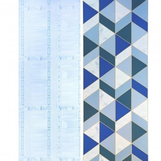 Самоклеющаяся пленка синие треугольники 0,45х10м 
Пленка на самоклейке идеально . . фото 4