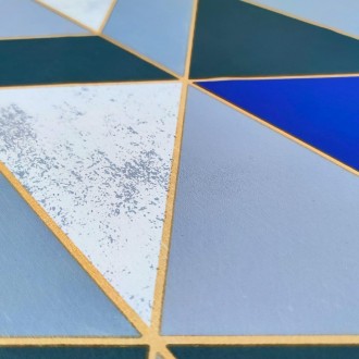 Самоклеющаяся пленка синие треугольники 0,45х10м 
Пленка на самоклейке идеально . . фото 3