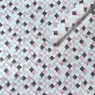 Самоклеющаяся пленка розовая мозаика 0,45х10м 
Пленка на самоклейке идеально под. . фото 2