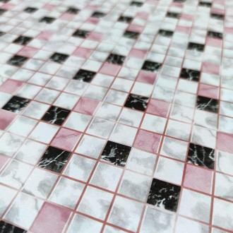Самоклеющаяся пленка розовая мозаика 0,45х10м 
Пленка на самоклейке идеально под. . фото 3