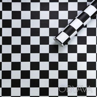 Самоклеющаяся пленка шахматы 0,45х10м 
Пленка на самоклейке идеально подходит дл. . фото 1