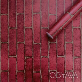 Самоклеющаяся пленка красный кирпич 0,45х10м 
Пленка на самоклейке идеально подх. . фото 1