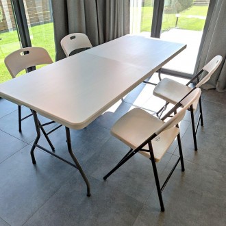 Складной стул белый SW-00001609
Материал: сиденье и спинка выполнены из полипроп. . фото 8