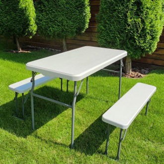 Набор садовой мебели (стол+2 лавки) SW-00001612
Материал: пластик высокой плотно. . фото 2