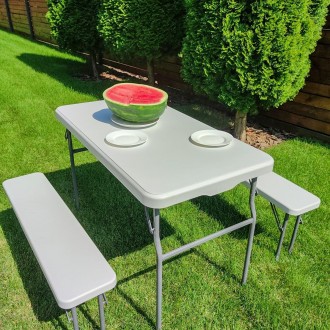 Набор садовой мебели (стол+2 лавки) SW-00001612
Материал: пластик высокой плотно. . фото 4