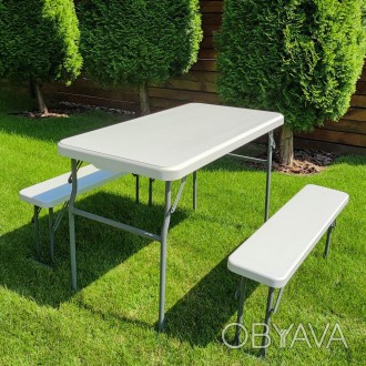 Набор садовой мебели (стол+2 лавки) SW-00001612
Материал: пластик высокой плотно. . фото 1