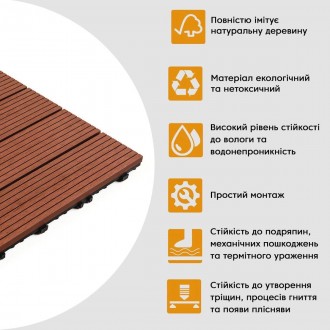 Древесно-полимерная композитная плитка представляет собой инновационный материал. . фото 5