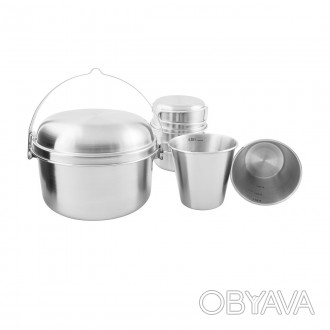 Набір посуду Tatonka Mini Set II виготовлений з нержавіючої сталі 18/8, пропонує. . фото 1