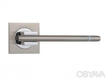 Дверна ручка на розетці SIBA Kristal, матовий нікель-хром. . фото 1