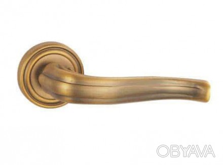 Дверна ручка на розетці SIBA Valencia, фактурна бронза. . фото 1