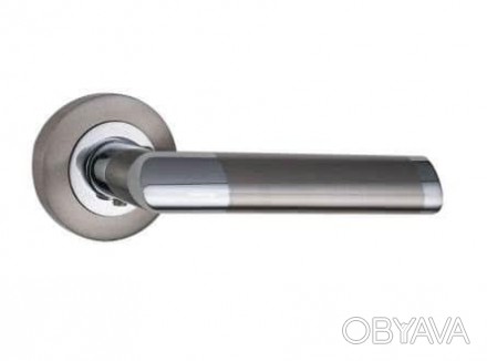Дверна ручка на розетці SIBA Triesta, матовий нікель-хром. . фото 1
