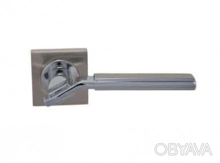 Дверна ручка на розетці SIBA Odessa, матовий нікель-хром. . фото 1