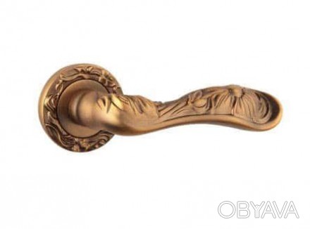Дверна ручка на розетці SIBA Santiago, фактурна бронза. . фото 1