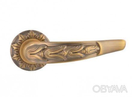 Дверна ручка на розетці SIBA Sultan, фактурна бронза. . фото 1