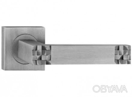 Дверна ручка на розетці SIBA MADRID матовий нікель - хром. . фото 1