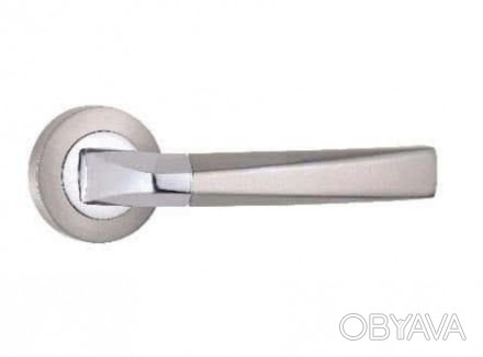 Дверна ручка на розетці SIBA Padova, матовий нікель-хром. . фото 1