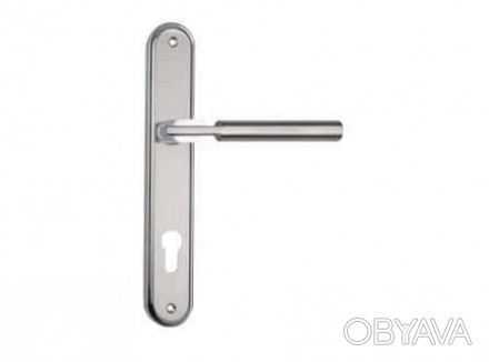 Дверна ручка на планці під ключ (85 мм) SIBA Assisi матовий нікель-хром. . фото 1
