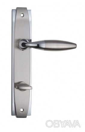 Дверна ручка SETRA на планці WC 90 мм мат нікель хром (22 07) SIBA Z19 5 22 07. . фото 1