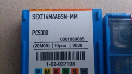 Пластина твердосплавная сменная (квадрат) SEXT14M4AGSN-MMPC5300Наличие 250 шт. . фото 2