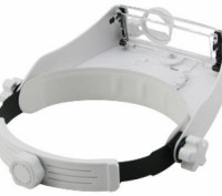 Лупа бінокулярна MG81007(RD) налобна з LED-підсвіткою, збільшення 1.0X, 3.0X, 8.. . фото 3
