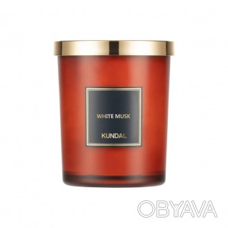 Kundal Perfume Natural Soy Candle White Musk – це ароматна свічка, яка допомагає. . фото 1