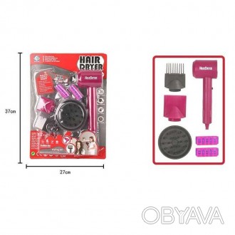 Набір перукаря YF 820-5 (60/2) функціональний фен, на батарейках, аксесуари, на . . фото 1