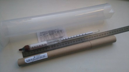Ареометр нефтяной АНТ-2 диапазон 830-910 кг/м3 с термометромАреометр нефтяной с . . фото 2