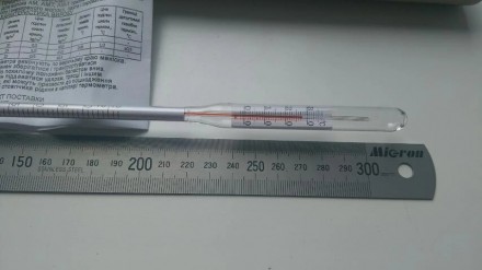 Ареометр молока АМТ с термометром Применяется для измерения плотности и температ. . фото 8