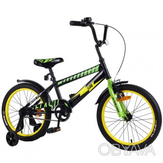 Велосипед FLASH 18' T-21848 yellow+green /1/. . фото 1
