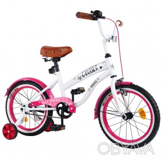 Велосипед CRUISER 16' T-21632 white+crimson /1/. . фото 1
