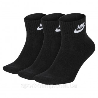 Шкарпетки NIKE Everyday Esentials Ankle 3-pack black — SK0110-010 ідеально підій. . фото 2