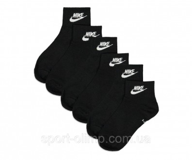 Шкарпетки NIKE Everyday Esentials Ankle 3-pack black — SK0110-010 ідеально підій. . фото 4