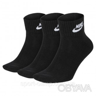 Шкарпетки NIKE Everyday Esentials Ankle 3-pack black — SK0110-010 ідеально підій. . фото 1