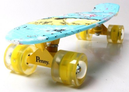 Penny Board "Cool Cat" Светящиеся колеса. . фото 4