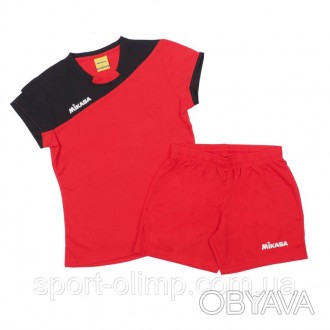MT376 — комплект жіночої волейбольної форми Mikasa, що складається з футболки з . . фото 1