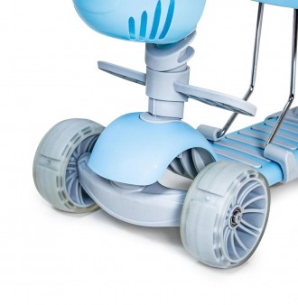Самокат Scooter Smart 5 в 1 голубой с бортиком оптом. . фото 2