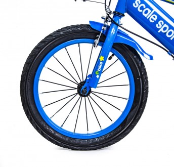 Велосипед 16 "Scale Sports" Синий T13, Ручной и Дисковый Тормоз оптом. . фото 2