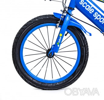 Велосипед 16 "Scale Sports" Синий T13, Ручной и Дисковый Тормоз оптом. . фото 1