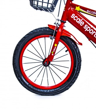 Велосипед 16 "Scale Sports" Красный T13, Ручной и Дисковый Тормоз оптом. . фото 5