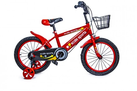 Велосипед 16 "Scale Sports" Красный T13, Ручной и Дисковый Тормоз оптом. . фото 3