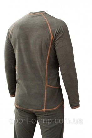 Чоловіча флісова термобілизна Tramp Microfleece комплект (футболка+штани) olive . . фото 5