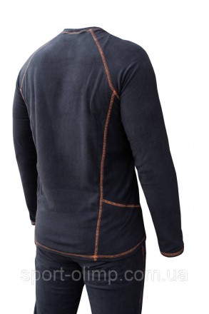 Чоловіча флісова термобілизна Tramp Microfleece комплект (футболка+штани) black . . фото 5