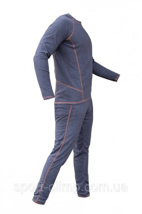 Чоловіча флісова термобілизна Tramp Microfleece комплект (футболка+штани) grey U. . фото 4