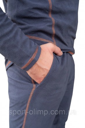 Чоловіча флісова термобілизна Tramp Microfleece комплект (футболка+штани) grey U. . фото 6