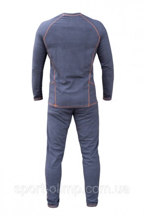 Чоловіча флісова термобілизна Tramp Microfleece комплект (футболка+штани) grey U. . фото 3