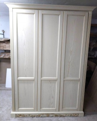 Пропонуємо білу 4х дверну шафу Артеміда з дзеркалами в класичному стилі з дерева. . фото 8