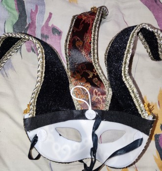 Венецианская, карнавальная маска шута, косплей, вечеринки, ручная работа, три ро. . фото 6